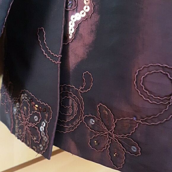 Susan Graver StyleCamberry  2 Piece  top with jacket - Picture 6 of 8